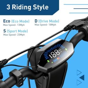 Hiboy X300 Electric Scooter, 700W Peak Motor, 12" Pneumatic Tires, 23 Mph & 38 Miles Range, Folding Commuter Electric Scooter for Adults - Image 5