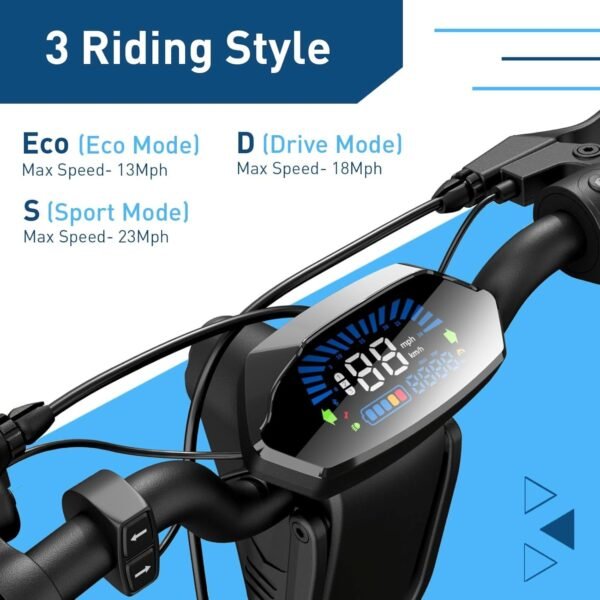Hiboy X300 Electric Scooter, 700W Peak Motor, 12" Pneumatic Tires, 23 Mph & 38 Miles Range, Folding Commuter Electric Scooter for Adults - Image 5