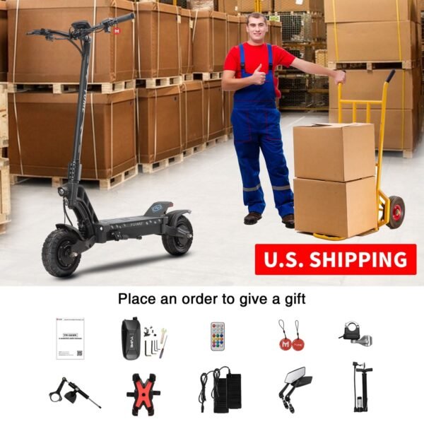 M YUME SCOOTER Hawk Dual Motor Electric Scooters for Adults 2400W 43MPH 43Miles Long Rang E-Scooter - Image 4