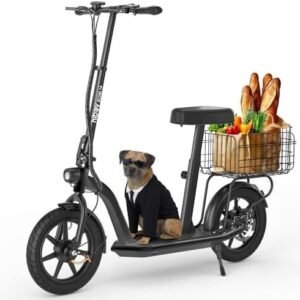 Hiboy MAX Pro Electric Scooter, 46.6 Mi Long Range, 22 MPH Power by 650W MAX Motor, 11'' Pneumatic Tires, Split Hub Design, Dual Suspension, 265lbs MAX Load, Commuting Electric Scooter for Adults