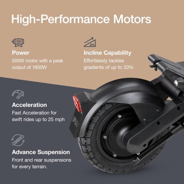 Vmax VX4 GT Electric Scooter for Adults, 1,600W, 62-Mile Range - Image 5